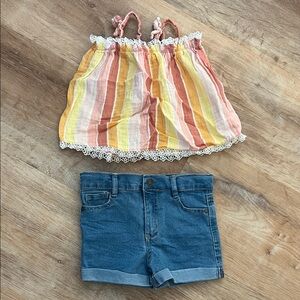 Jessica Simpson Kids Camisole with Pink, Orange, and Yellow Stripes